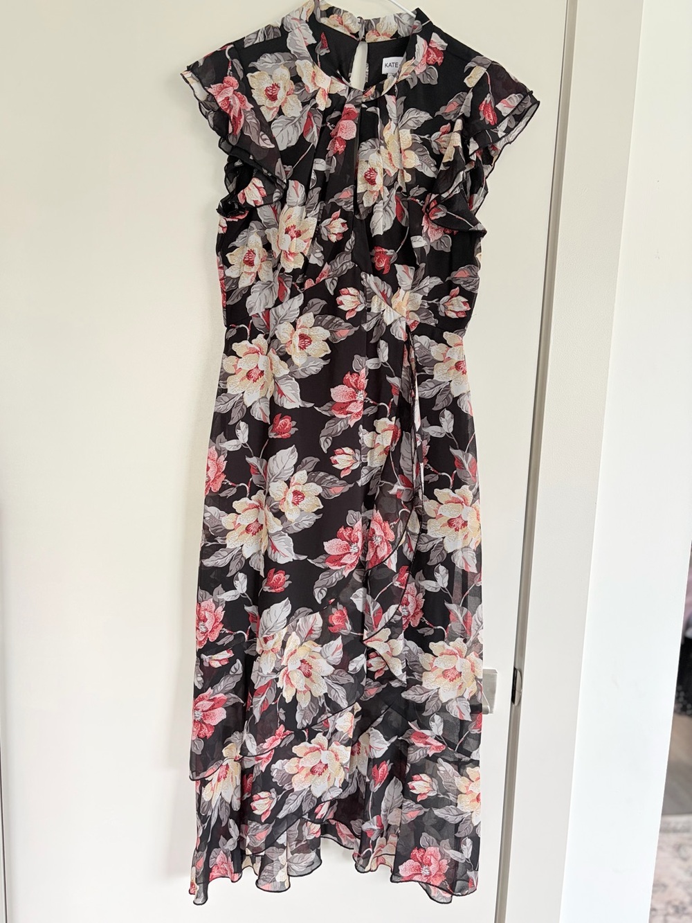 Kate & Lily Floral Ruffle Midi Dress Wedding Guest Romantic Garden Party Romance